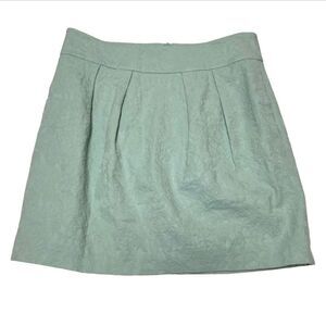 Zara Mint Green Embroidered Pleated Mini Skirt
